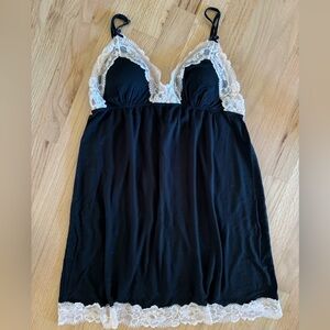 Victoria’s Secret black lace slip dress